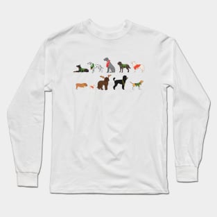 Holliday doggos group 2 Long Sleeve T-Shirt